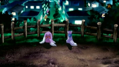 Monsters, wizards, sexy schoolgirls in anime cartoon