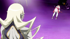 Monsters, wizards, sexy schoolgirls in anime cartoon