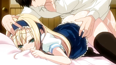 Busty blonde teen gets fucked from behind