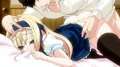 Busty blonde teen gets fucked from behind