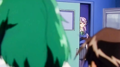 Sweet babe with green hair gets hardcore drilled