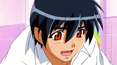 Redhead teen tastes cock on the restroom's floor