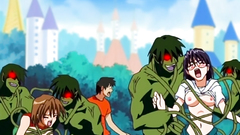 Zombie monsters wanna fuck human chicks