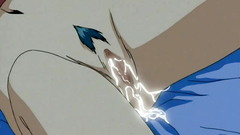 Young girl with blue hair shows her sex skills