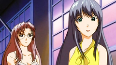 Young girl with blue hair shows her sex skills