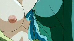 Young girl with blue hair shows her sex skills