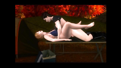 She goes on her knees and sucks that big cock