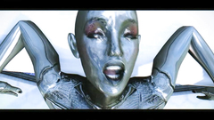 Female chick gets facefucked by futanari robot