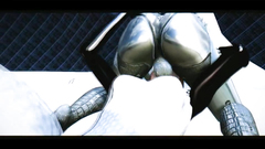 Female chick gets facefucked by futanari robot