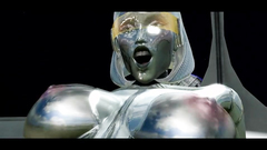 Futanari robot bangs female babe in all her holes