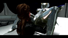 Futanari robot bangs female babe in all her holes