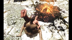 Fantasy fuck between busty babes with big cocks