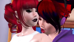 3D shemales fucking each other's buttholes