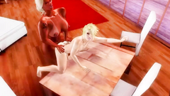 Doggy style pounding woth hot futanari babes