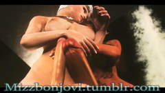 Hot tattooed shemale fucks other futanari babe