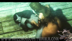 Night elfs with big cocks and nice tits fuck each other