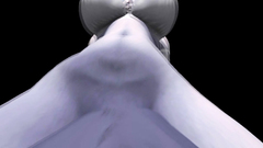 3D babe wih big tits has big penis too