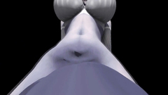 3D babe wih big tits has big penis too