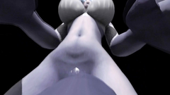 3D babe wih big tits has big penis too