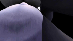 3D babe wih big tits has big penis too