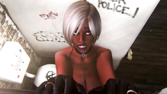 Restroom crazy fuck with naked blondes with big cocks