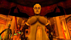 This night elf has a really massive dick and tits