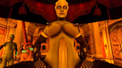 This night elf has a really massive dick and tits