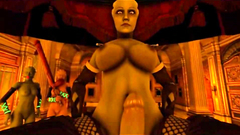 This night elf has a really massive dick and tits