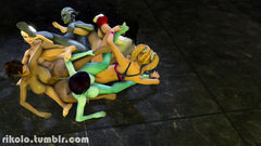 Crazy group fuck ring - everybody gets fucked