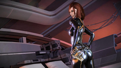 Futuristic banging from behind in futanari toon