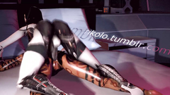 Robot babe fucks her lover on the spaceship