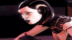 Robot babe fucks her lover on the spaceship