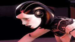 Robot babe fucks her lover on the spaceship