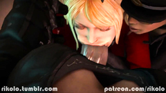 Prison threesome fuck in 3d futanari cartoon