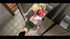 Blonde bitch with nice boobs blows huge dick