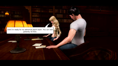 Handsome blonde babe gets fucked by her friend shemale