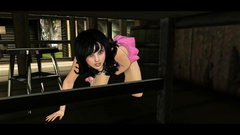 Hardcore outdoor fuck with horny and busty shemale