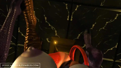 Busty demonic girls with big cocks in 3d cartoon