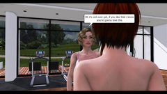 Shemale blonde sucks redhead shemale's big cock