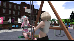 Shemale 3d fuck for naked blonde in the classroom