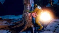 Beautiful elvish slut sucks huge monster cock