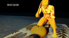 Beach fuck with young and sexy naked babe