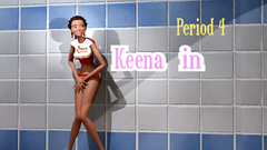 Young ebony babe fucks big cock in the school toilet