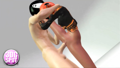 Flexible 3d babe gets fucked deep in her pussy