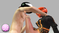 Flexible 3d babe gets fucked deep in her pussy