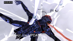 Futuristic monster fuck between robots and aliens