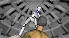 Futuristic monster fuck between robots and aliens