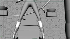 Skinny chick with long legs and big tits rides dude