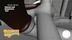 Skinny chick with long legs and big tits rides dude