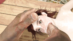 Huge and brutal monster roughly fucks petite naked girl